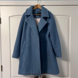 BCBGMaxAzria Blue Teddy Coat